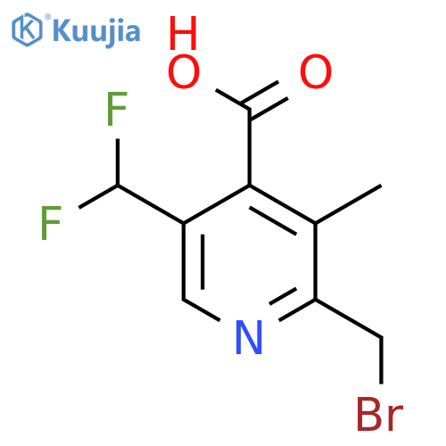 2-(Bromomethyl)-5-(difluoromethyl)-3-methylpyridine-4-carboxylic acid structure