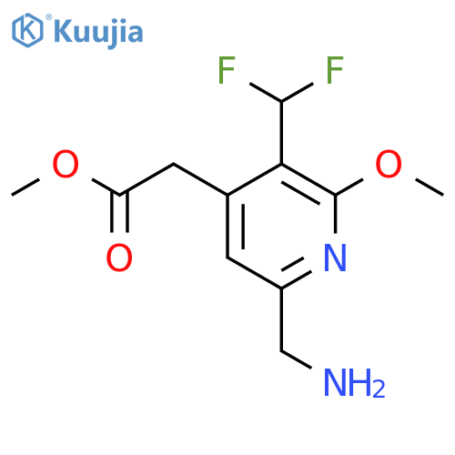 Methyl 6-(aminomethyl)-3-(difluoromethyl)-2-methoxypyridine-4-acetate structure