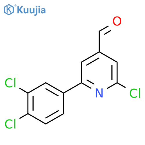 2-Chloro-6-(3,4-dichlorophenyl)isonicotinaldehyde structure