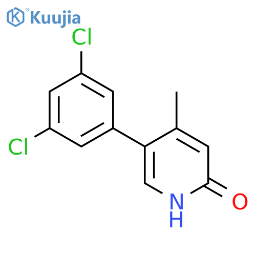 5-(3,5-Dichlorophenyl)-2-hydroxy-4-methylpyridine structure
