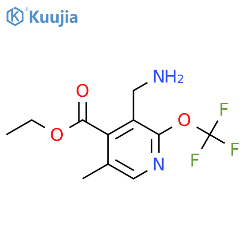 Ethyl 3-(aminomethyl)-5-methyl-2-(trifluoromethoxy)pyridine-4-carboxylate structure