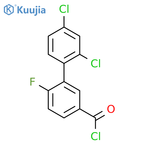 2',4'-Dichloro-6-fluoro-biphenyl-3-carbonyl chloride structure