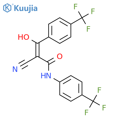 2-Propenamide,2-cyano-3-hydroxy-N,3-bis[4-(trifluoromethyl)phenyl]- structure