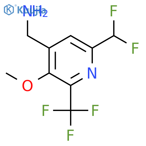 4-(Aminomethyl)-6-(difluoromethyl)-3-methoxy-2-(trifluoromethyl)pyridine structure