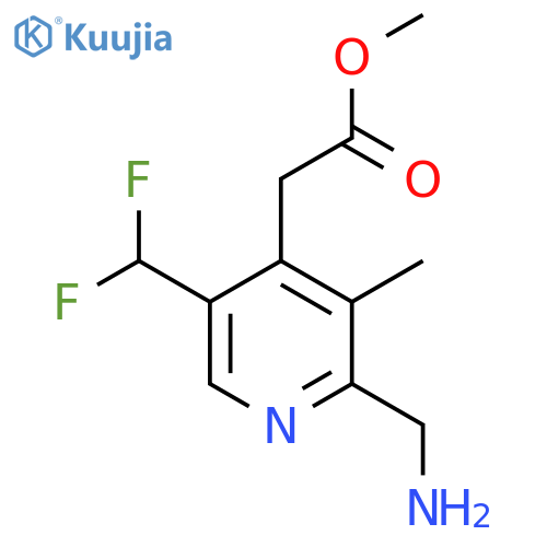 Methyl 2-(aminomethyl)-5-(difluoromethyl)-3-methylpyridine-4-acetate structure