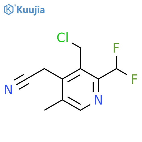 3-(Chloromethyl)-2-(difluoromethyl)-5-methylpyridine-4-acetonitrile structure
