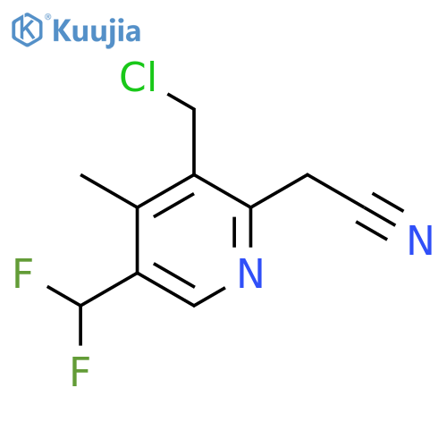 3-(Chloromethyl)-5-(difluoromethyl)-4-methylpyridine-2-acetonitrile structure