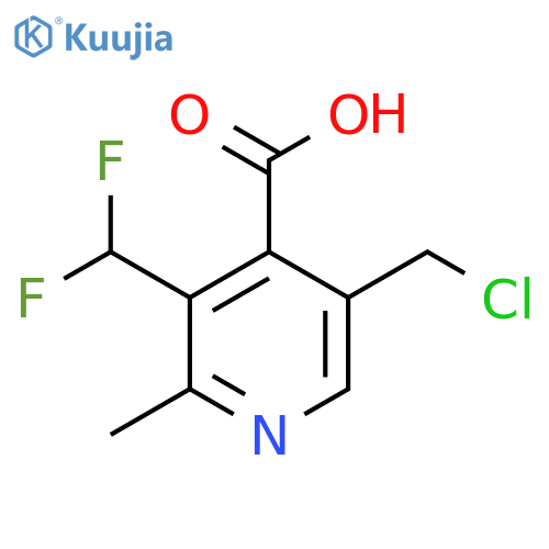 5-(Chloromethyl)-3-(difluoromethyl)-2-methylpyridine-4-carboxylic acid structure