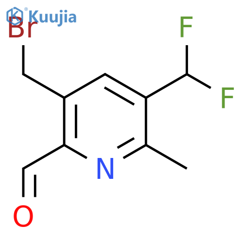 3-(Bromomethyl)-5-(difluoromethyl)-6-methylpyridine-2-carboxaldehyde structure
