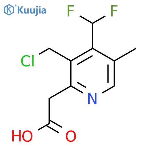 3-(Chloromethyl)-4-(difluoromethyl)-5-methylpyridine-2-acetic acid structure