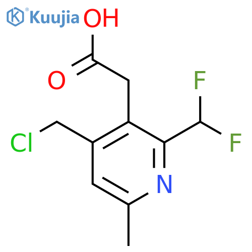 4-(Chloromethyl)-2-(difluoromethyl)-6-methylpyridine-3-acetic acid structure