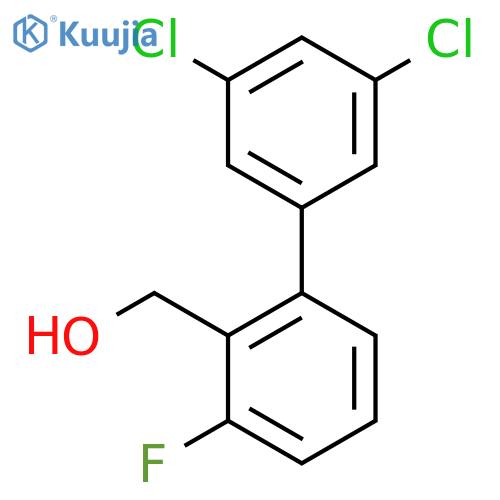(3',5'-Dichloro-3-fluoro-biphenyl-2-yl)-methanol structure