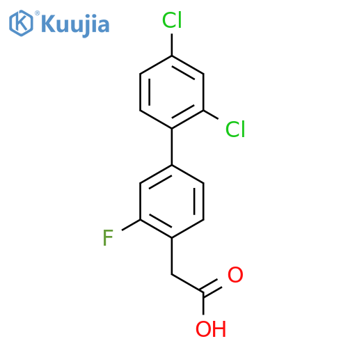 (2',4'-Dichloro-3-fluoro-biphenyl-4-yl)-acetic acid structure
