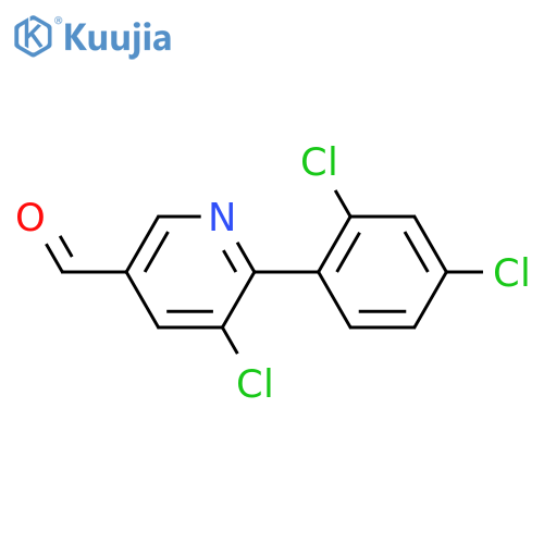5-Chloro-6-(2,4-dichlorophenyl)nicotinaldehyde structure