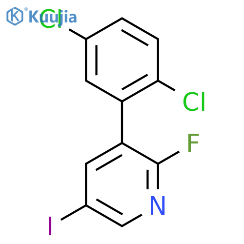 3-(2,5-Dichlorophenyl)-2-fluoro-5-iodopyridine structure