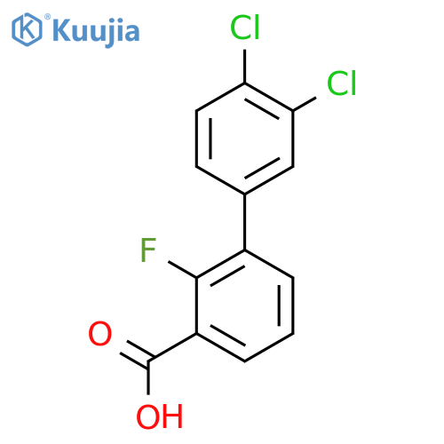 3',4'-Dichloro-2-fluoro-biphenyl-3-carboxylic acid structure