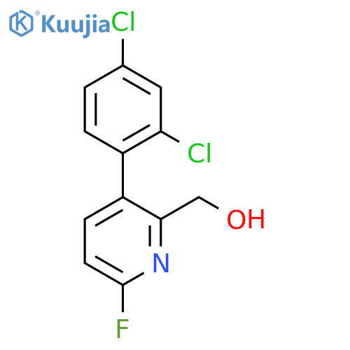 3-(2,4-Dichlorophenyl)-6-fluoropyridine-2-methanol structure
