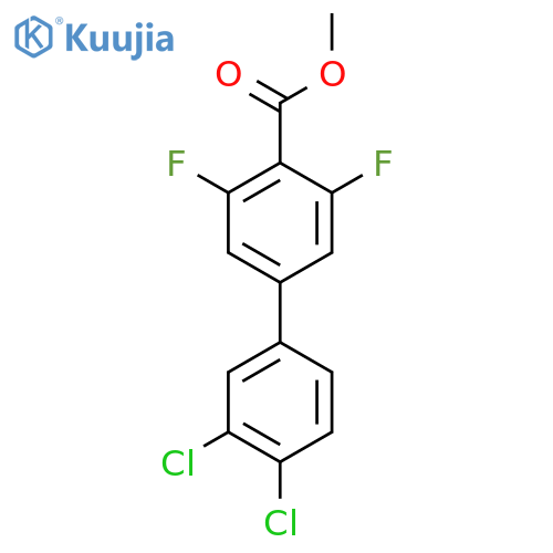 3',4'-Dichloro-3,5-difluoro-biphenyl-4-carboxylic acid methyl ester structure