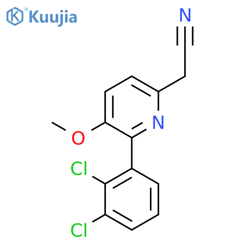 2-(2,3-Dichlorophenyl)-3-methoxypyridine-6-acetonitrile structure