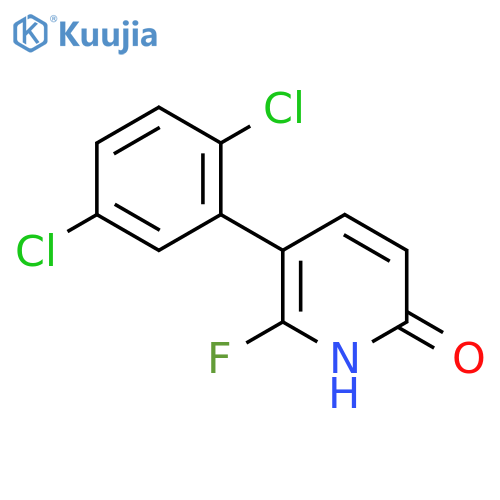 3-(2,5-Dichlorophenyl)-2-fluoro-6-hydroxypyridine structure