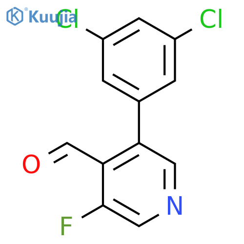 3-(3,5-Dichlorophenyl)-5-fluoroisonicotinaldehyde structure