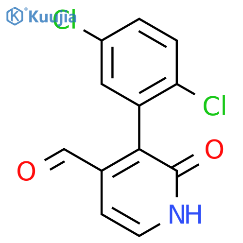3-(2,5-Dichlorophenyl)-2-hydroxyisonicotinaldehyde structure