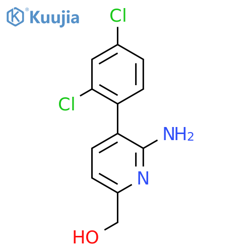 2-Amino-3-(2,4-dichlorophenyl)pyridine-6-methanol structure