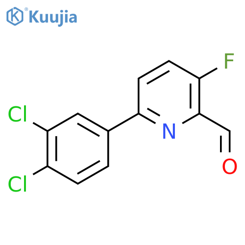 6-(3,4-Dichlorophenyl)-3-fluoropicolinaldehyde structure