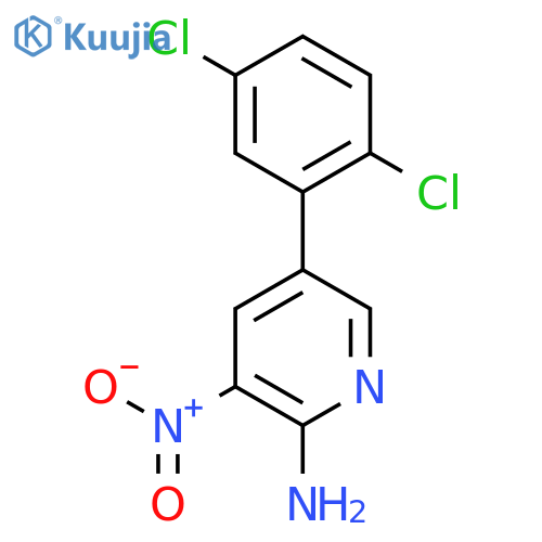 2-Amino-5-(2,5-dichlorophenyl)-3-nitropyridine structure