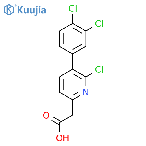 2-Chloro-3-(3,4-dichlorophenyl)pyridine-6-acetic acid structure
