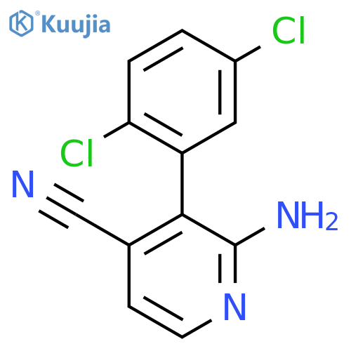 2-Amino-3-(2,5-dichlorophenyl)isonicotinonitrile structure