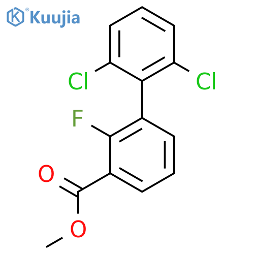 2',6'-Dichloro-2-fluoro-biphenyl-3-carboxylic acid methyl ester structure
