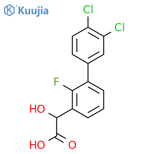 Hydroxy-(3',4'-dichloro-2-fluoro-biphenyl-3-yl)-acetic acid structure