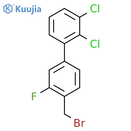 4'-Bromomethyl-2,3-dichloro-3'-fluoro-biphenyl structure