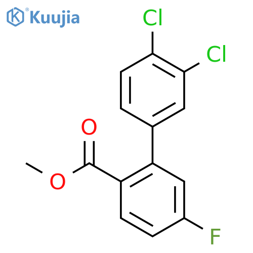 3',4'-Dichloro-5-fluoro-biphenyl-2-carboxylic acid methyl ester structure