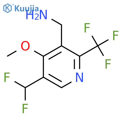 3-(Aminomethyl)-5-(difluoromethyl)-4-methoxy-2-(trifluoromethyl)pyridine structure