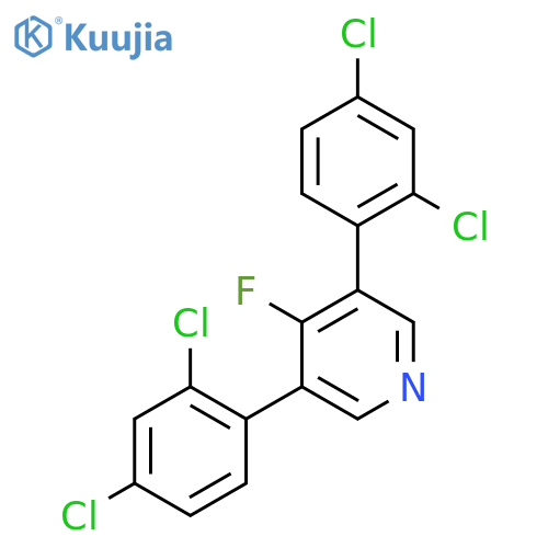 3,5-Bis(2,4-dichlorophenyl)-4-fluoropyridine structure