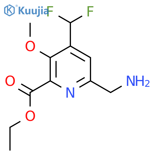 Ethyl 6-(aminomethyl)-4-(difluoromethyl)-3-methoxypyridine-2-carboxylate structure