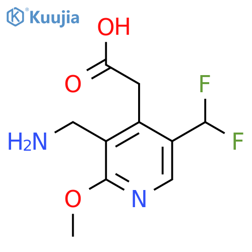 3-(Aminomethyl)-5-(difluoromethyl)-2-methoxypyridine-4-acetic acid structure