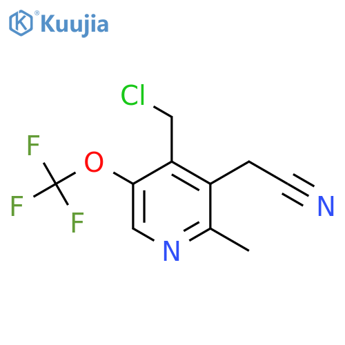 4-(Chloromethyl)-2-methyl-5-(trifluoromethoxy)pyridine-3-acetonitrile structure