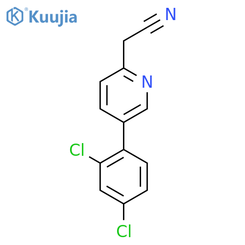 5-(2,4-Dichlorophenyl)pyridine-2-acetonitrile structure