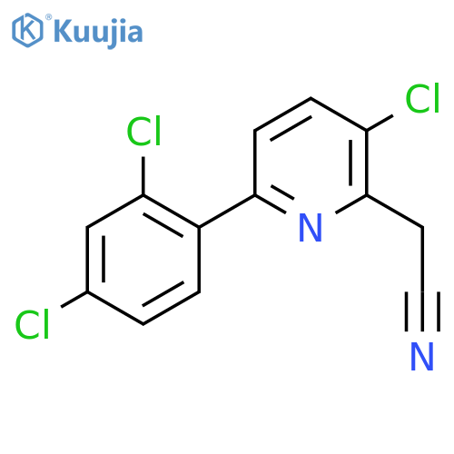 3-Chloro-6-(2,4-dichlorophenyl)pyridine-2-acetonitrile structure