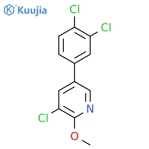 3-Chloro-5-(3,4-dichlorophenyl)-2-methoxypyridine structure