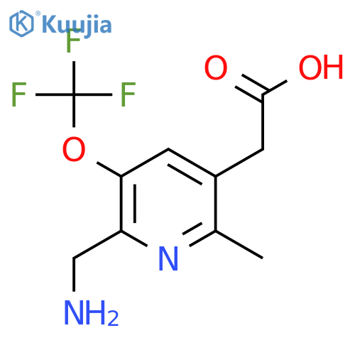2-(Aminomethyl)-6-methyl-3-(trifluoromethoxy)pyridine-5-acetic acid structure