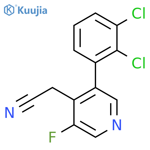 3-(2,3-Dichlorophenyl)-5-fluoropyridine-4-acetonitrile structure