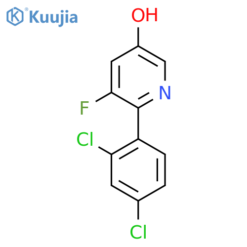 2-(2,4-Dichlorophenyl)-3-fluoro-5-hydroxypyridine structure