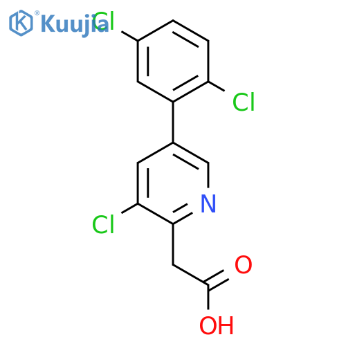 3-Chloro-5-(2,5-dichlorophenyl)pyridine-2-acetic acid structure