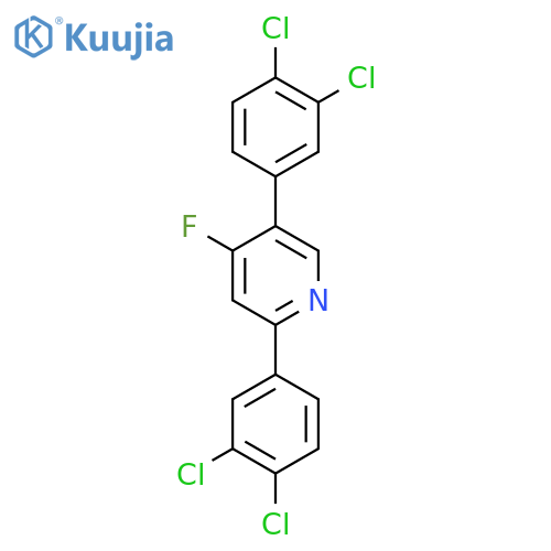 2,5-Bis(3,4-dichlorophenyl)-4-fluoropyridine structure