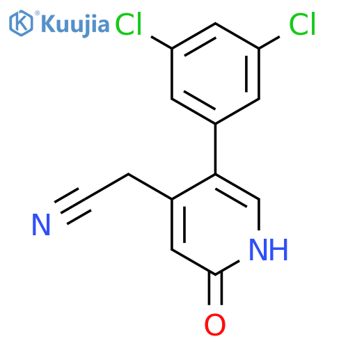 5-(3,5-Dichlorophenyl)-2-hydroxypyridine-4-acetonitrile structure