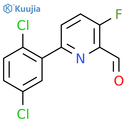 6-(2,5-Dichlorophenyl)-3-fluoropicolinaldehyde structure